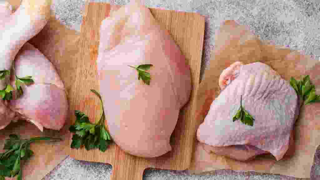 Raw,Chicken,Meat,Fillet,,Thigh,,Wings,And,Legs.,Top,View,