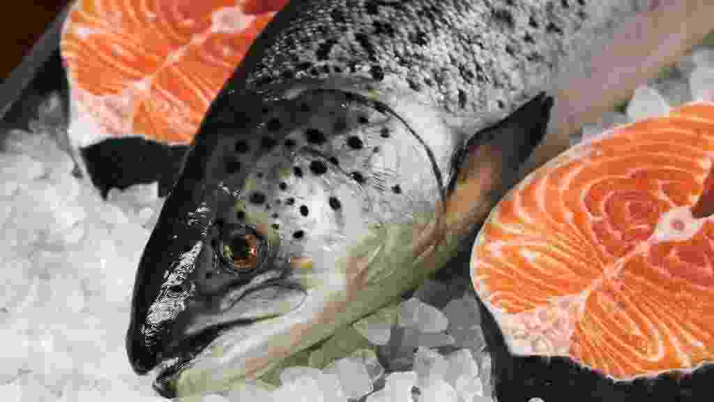 Fresh,Red,Fish,On,Ice