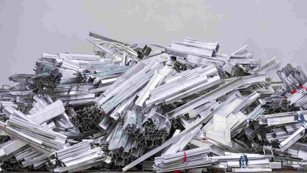 Aluminum,Scrap,Recycling,Background,,Pile,Of,Aluminium,Waste,Construction,Material