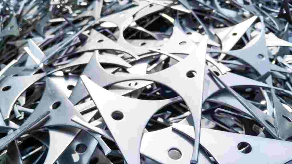 Remaining,Aluminum,Scrap,Or,Industrial,Waste,From,Cutting,Press,Machines