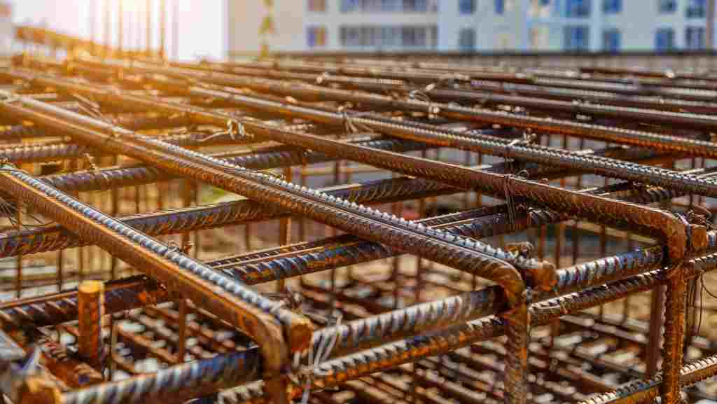 Industrial,Background.,Rebar,Texture.,Rusty,Rebar,For,Concrete,Pouring.,Steel